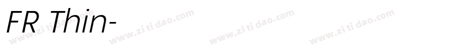 FR Thin字体转换